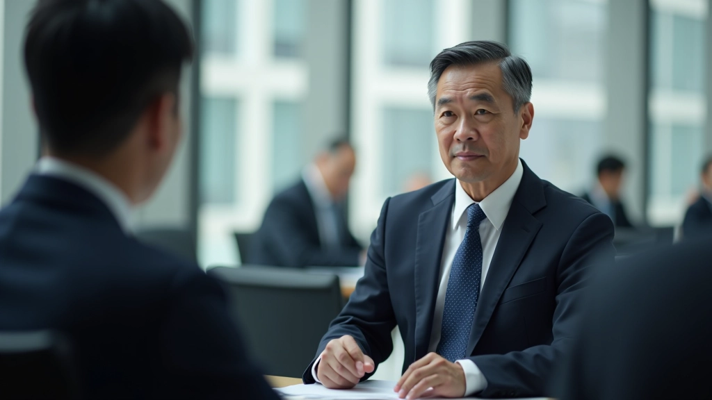 Manager one-on-one with department head at desk, building trust and understanding individual team perspectives