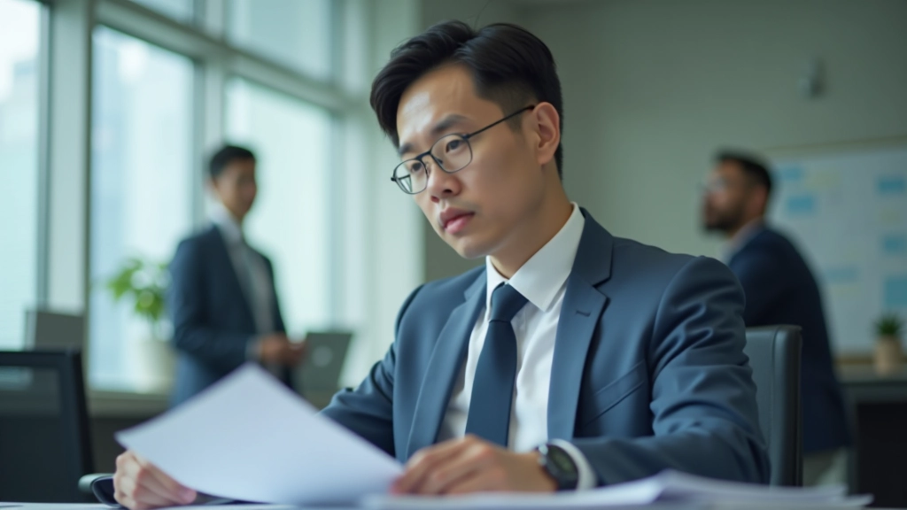 Manager planning weekly priorities at modern desk with laptop and strategic documents